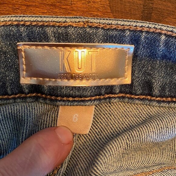 Kut From The Kloth Denim "Rose" Button Up Front Skirt, Women's Size 6 - Picture 7 of 14